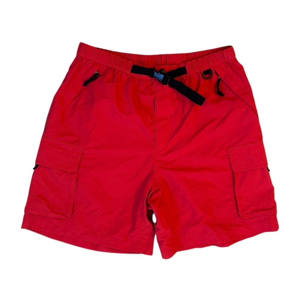 Lands' End Men's Vibrant Red Hybrid Hiking Outdoor Shorts Large 8" inseam